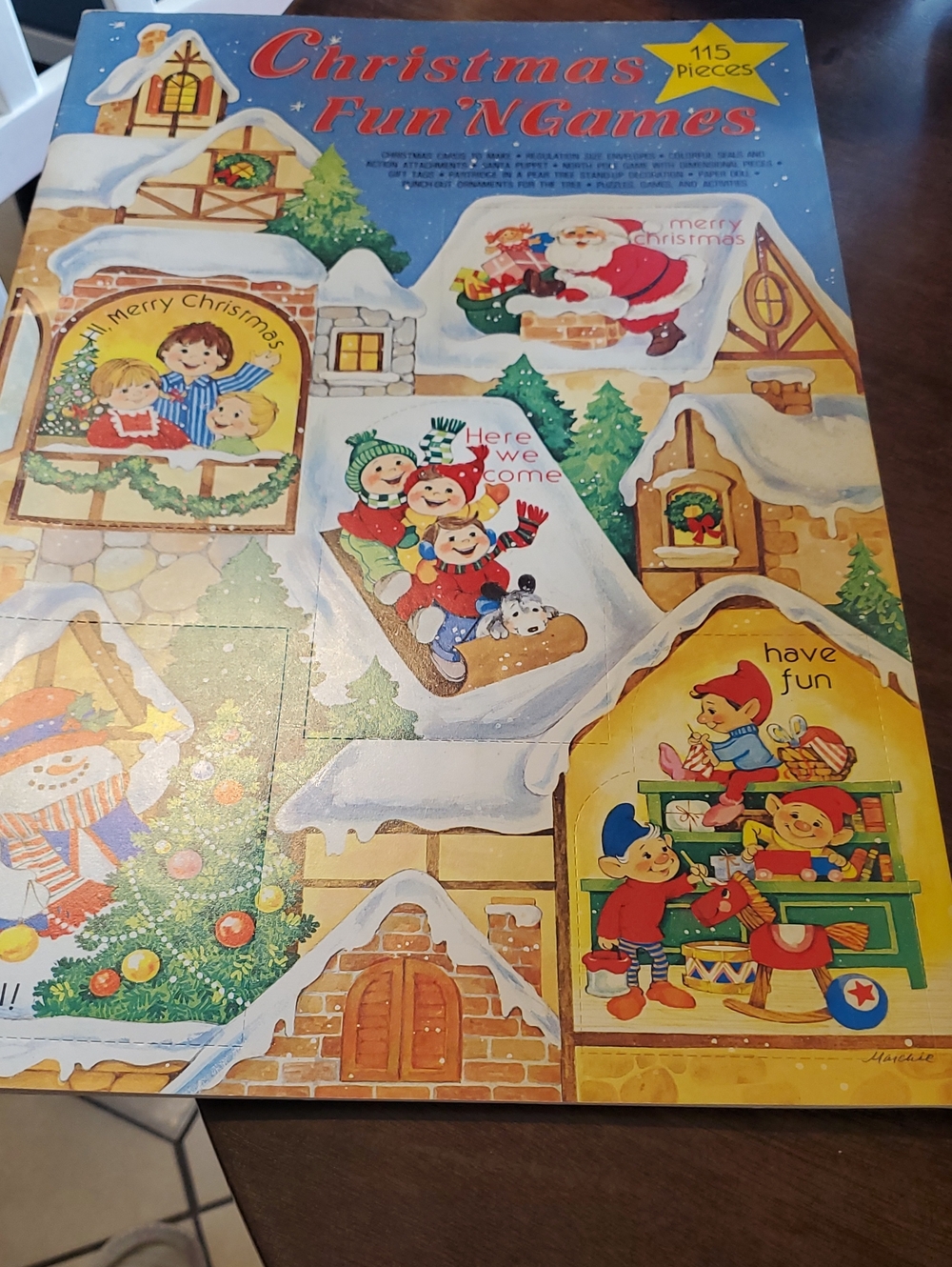 Vintage Christmas Fun 'N Games Holiday Puzzle And Games Book